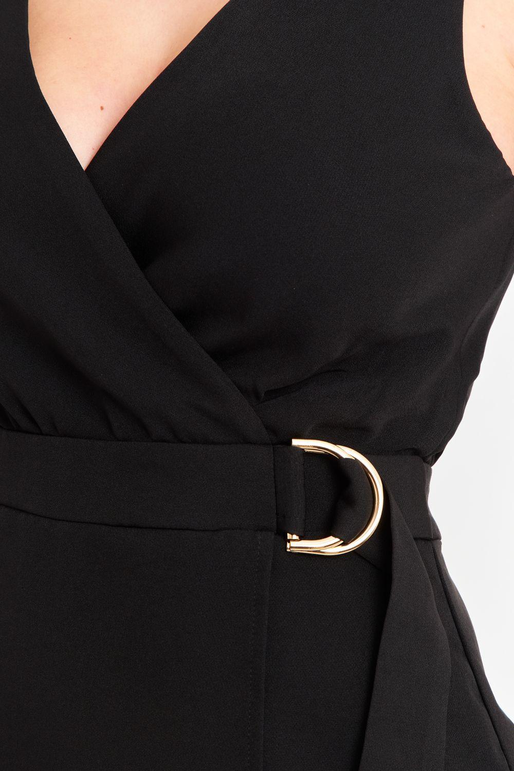 Enterito Escote Cruzado Negro Nicopoly-5