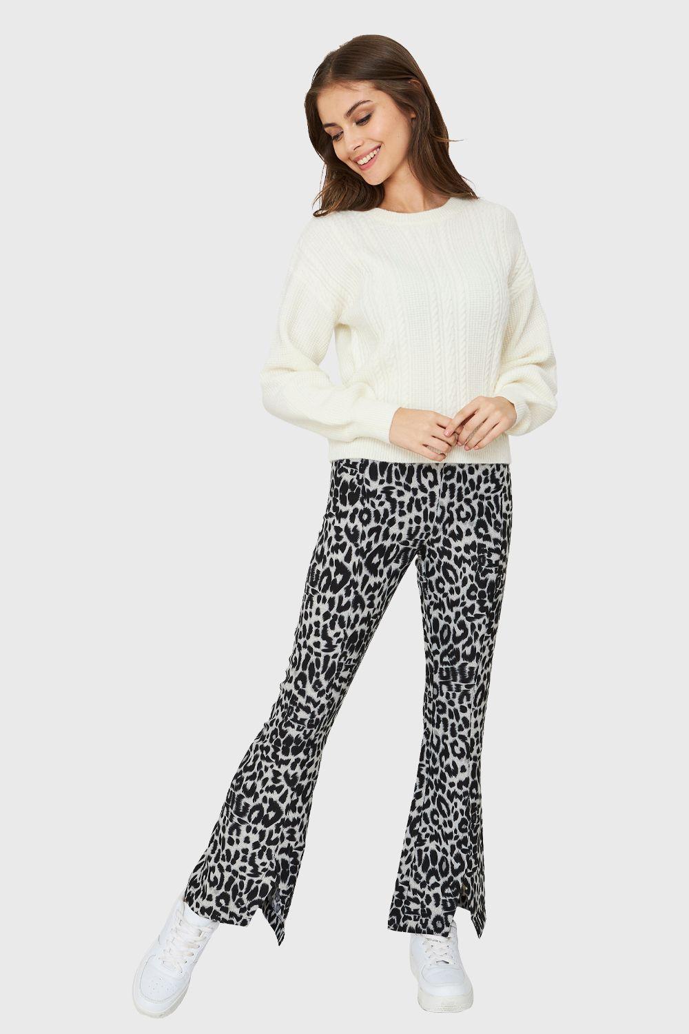 Sweater Corto Trenzas Blanco Nicopoly-1