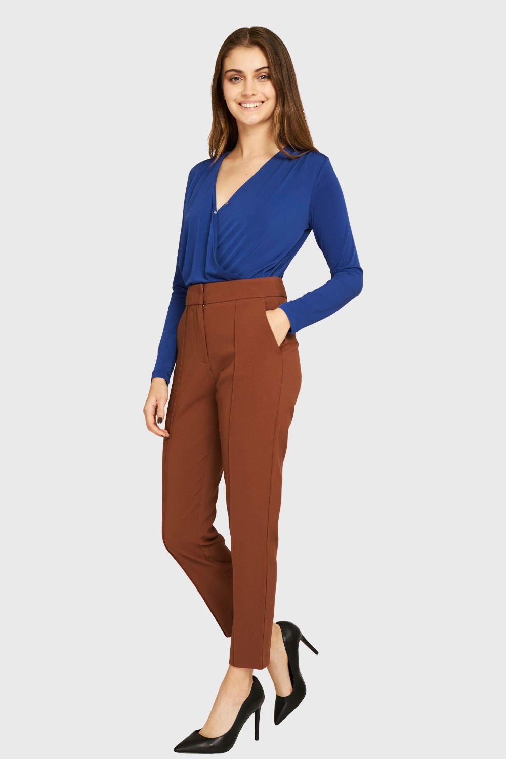 Body Escote Cruzado Azul Eléctrico Nicopoly-1