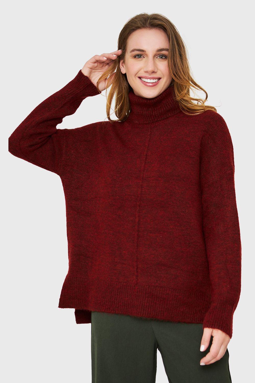 Sweater Beatle Costura Burdeos Nicopoly-0