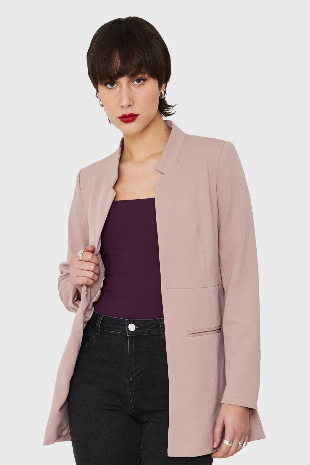 Blazer Largo Rosa Nicopoly-0