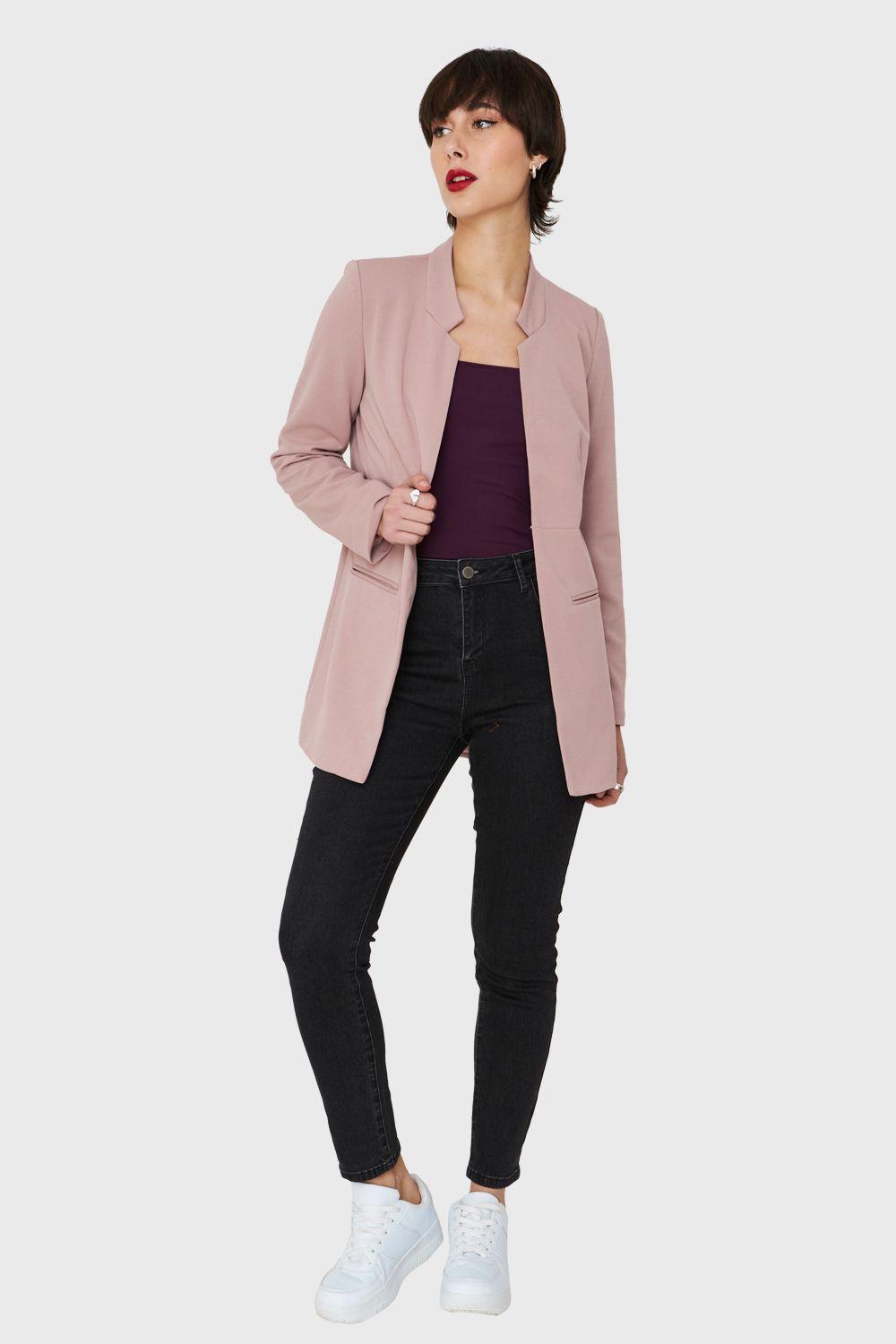 Blazer Largo Rosa Nicopoly-1