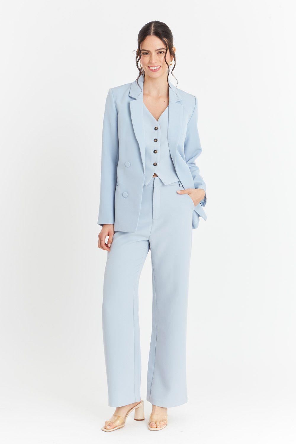 Blazer Básico de Tope Azul Nicopoly-1