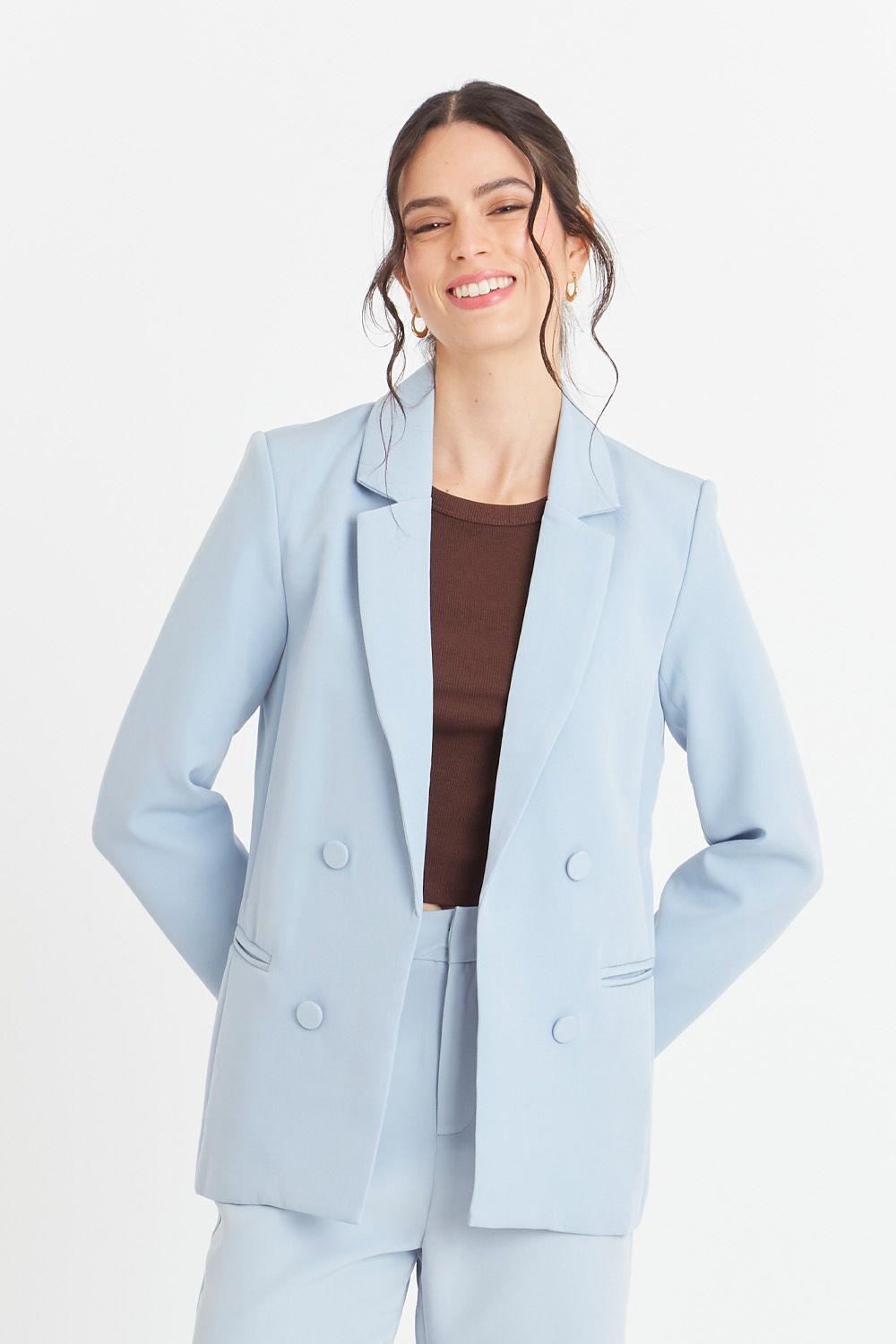 Blazer Básico de Tope Azul Nicopoly-4