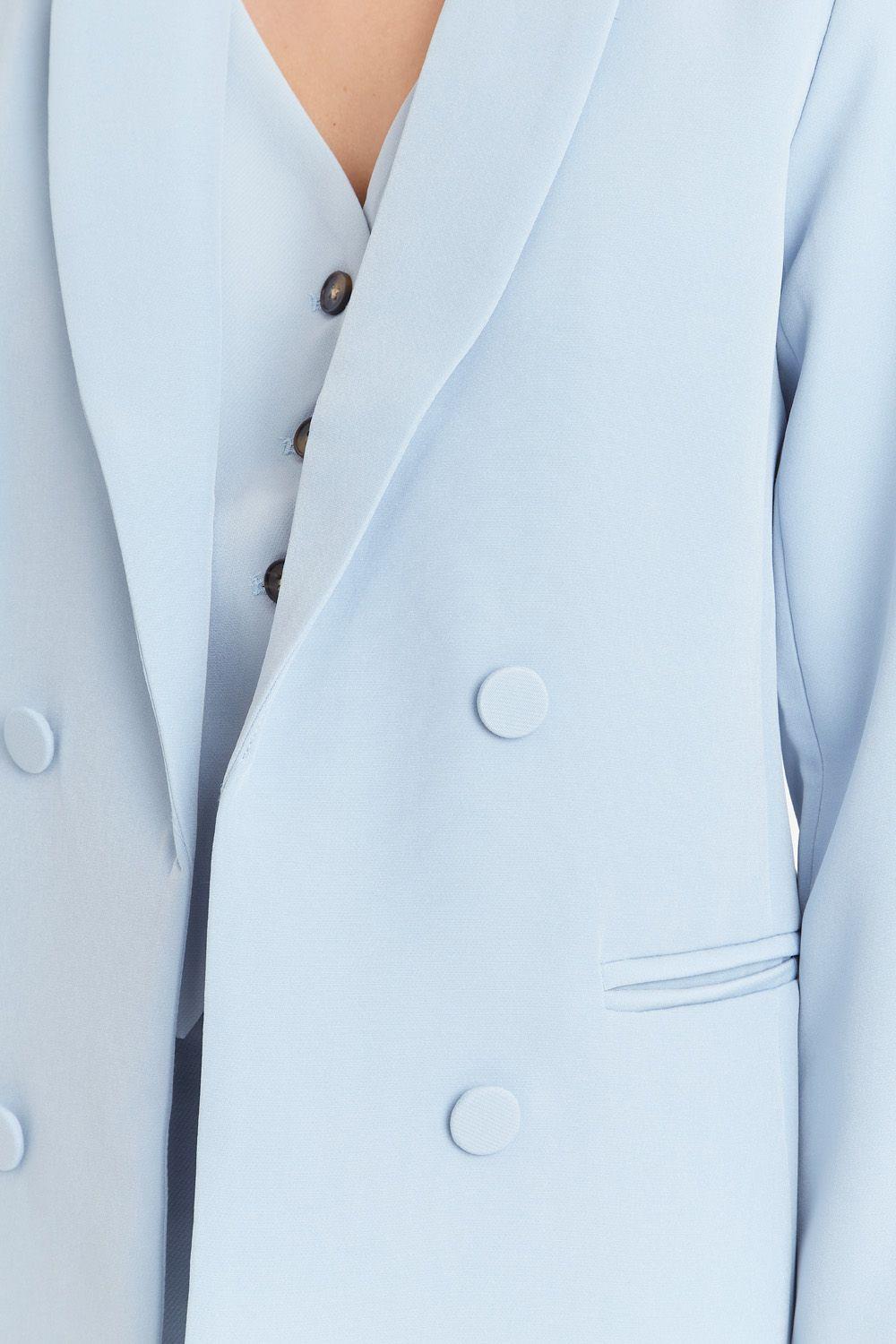 Blazer Básico de Tope Azul Nicopoly-5