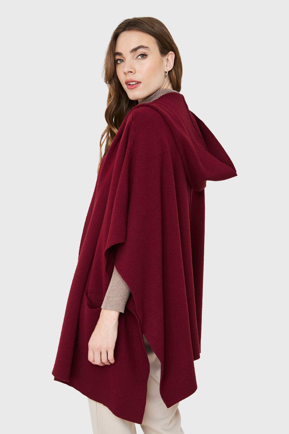 Tapado Gorro Y Bolsillos Burdeos Nicopoly-3