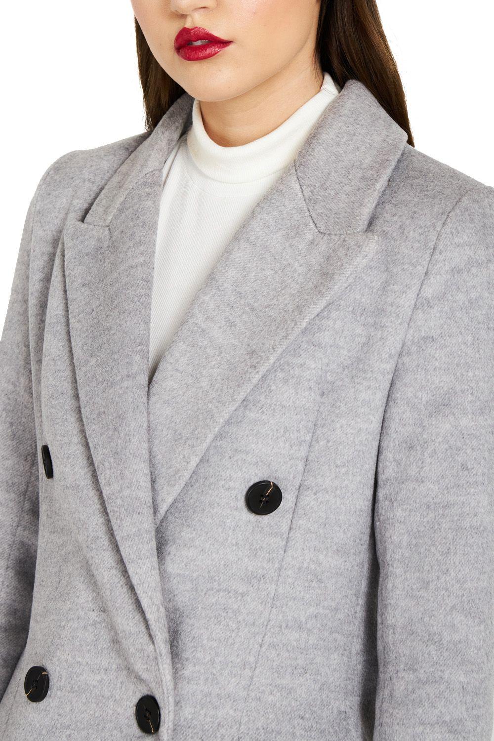 Abrigo Cuatro Botones Gris Nicopoly-4