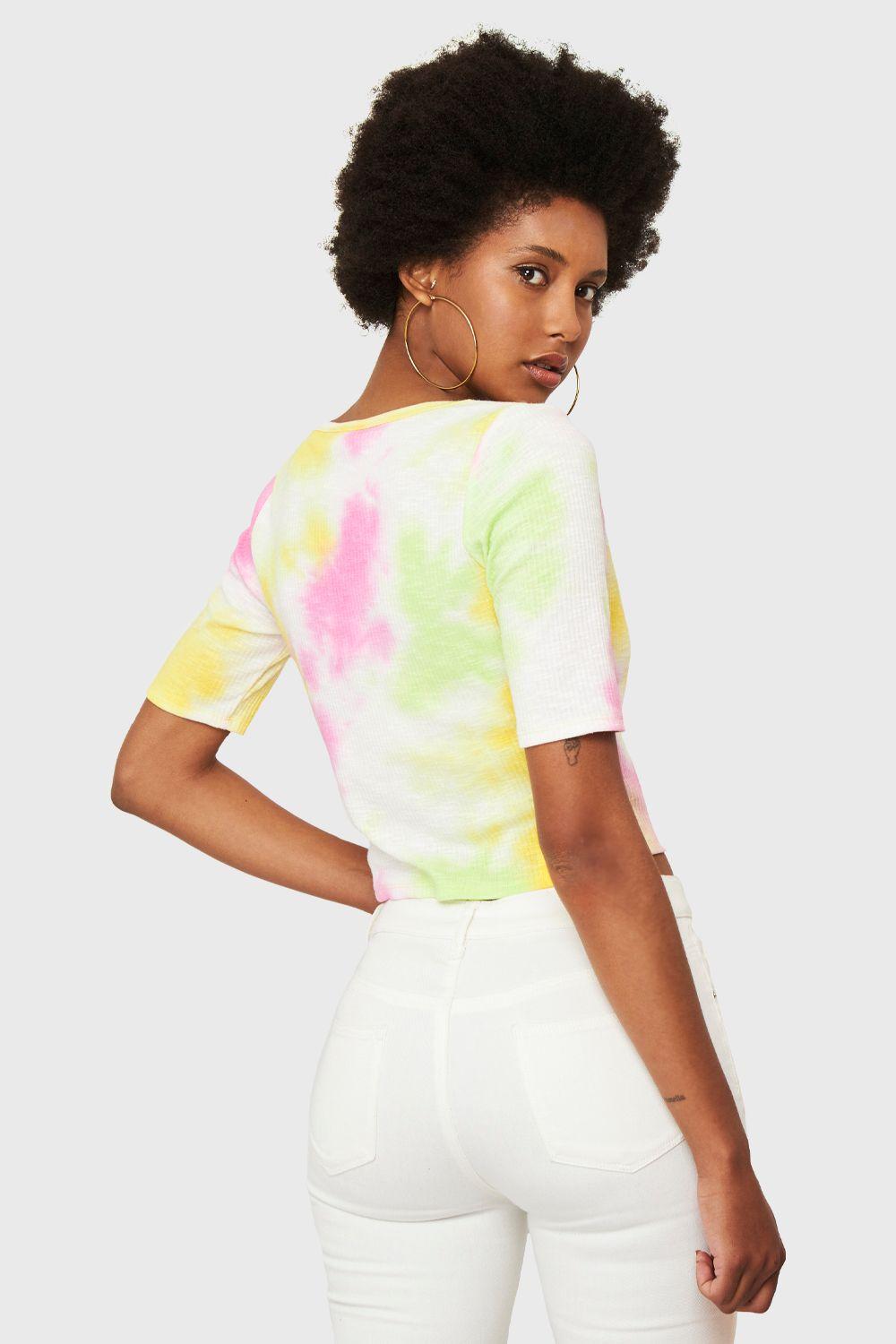 Crop Top Tie Dye Amarillo Nicopoly-3