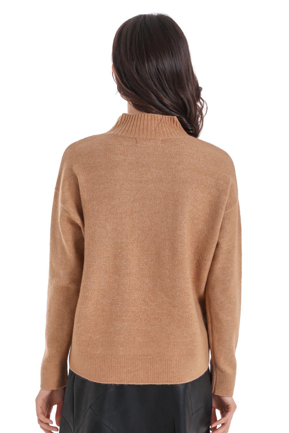 Sweater Cuello Beatle Corto Café Nicopoly-2