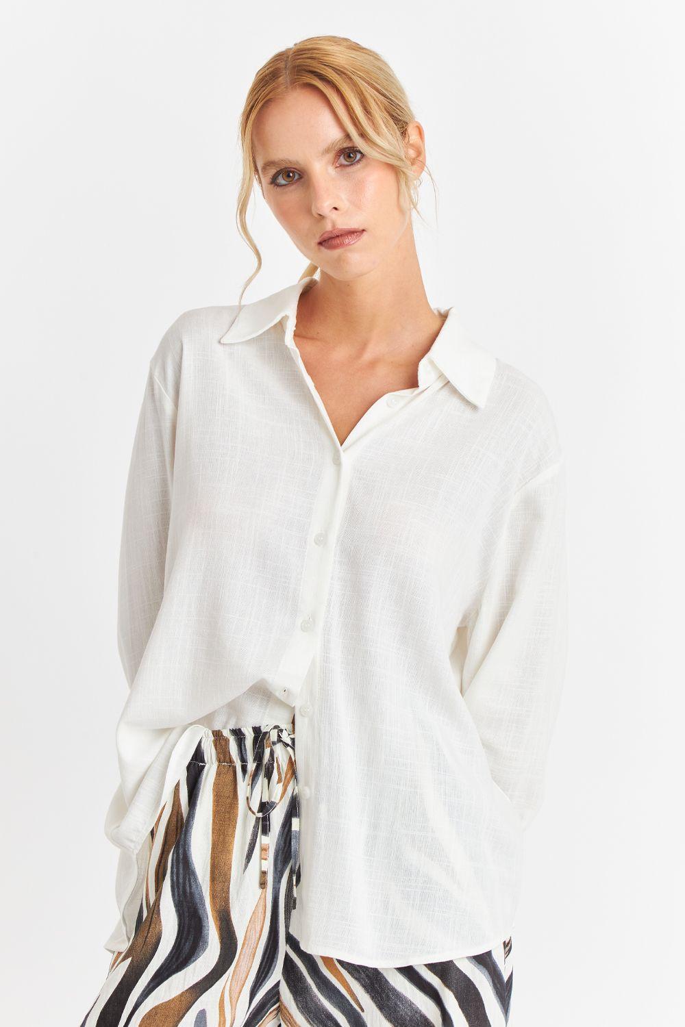 Camisa Botonera Espalda Blanco Nicopoly-0