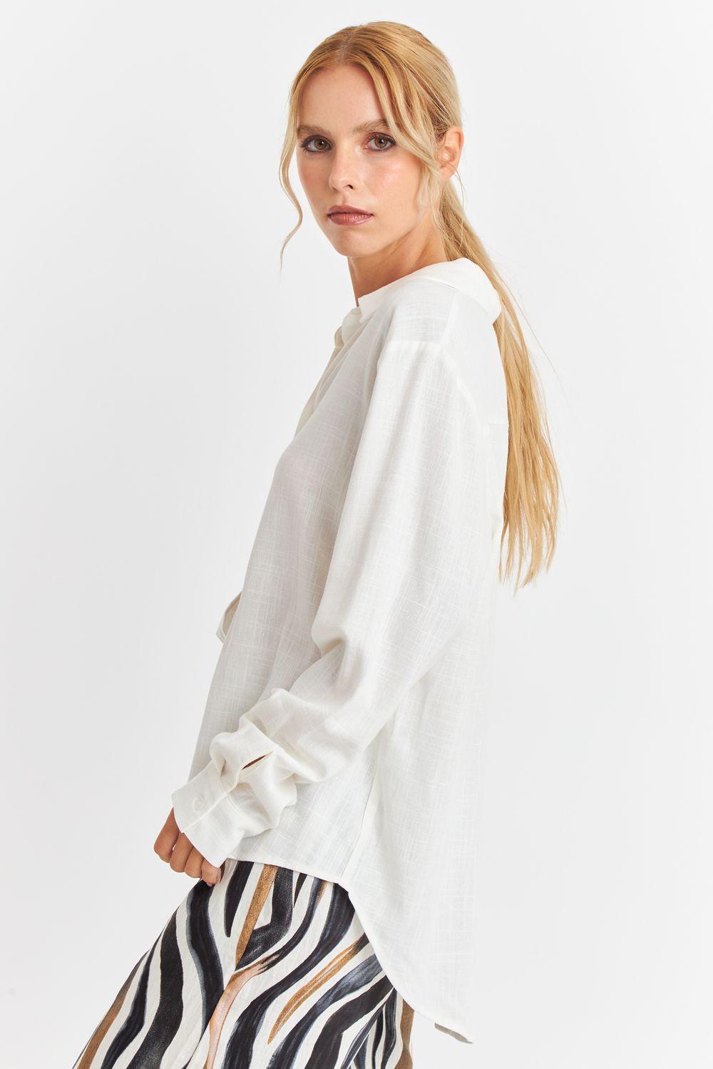 Camisa Botonera Espalda Blanco Nicopoly-2