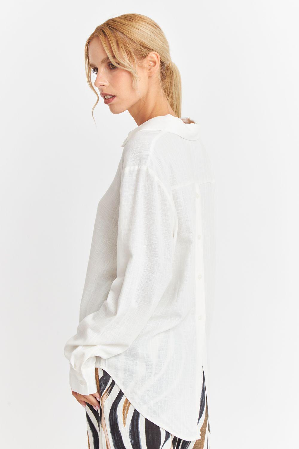 Camisa Botonera Espalda Blanco Nicopoly-3