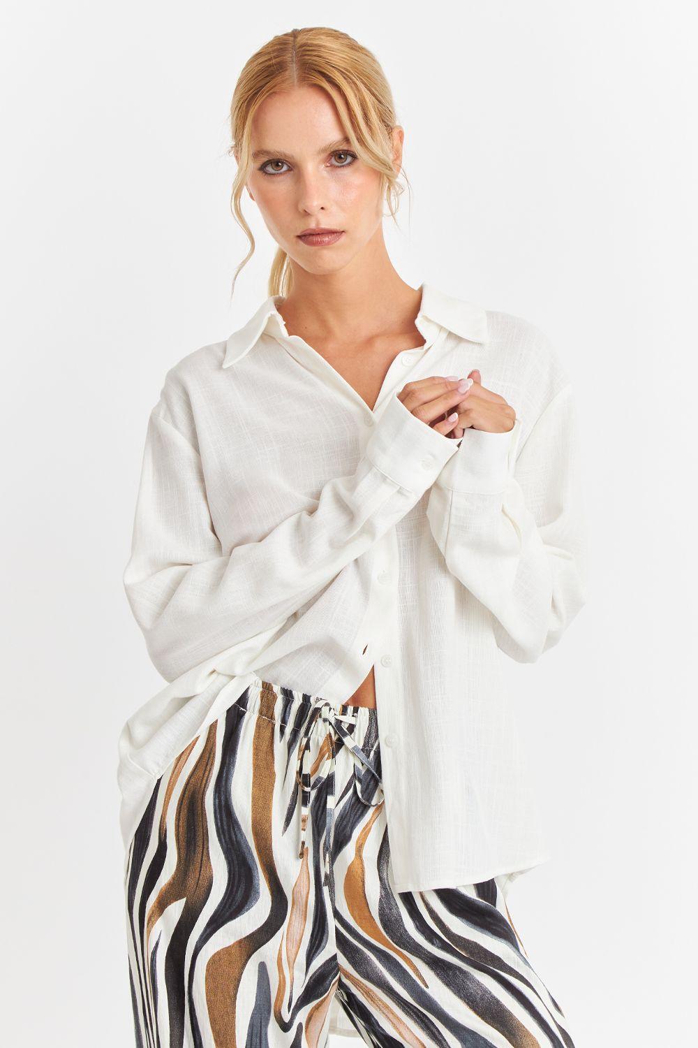 Camisa Botonera Espalda Blanco Nicopoly-4