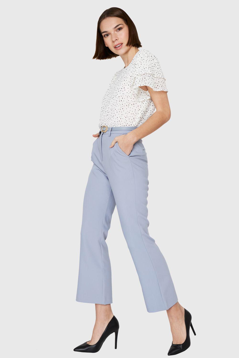 Pantalón Cinturón Celeste Nicopoly-1