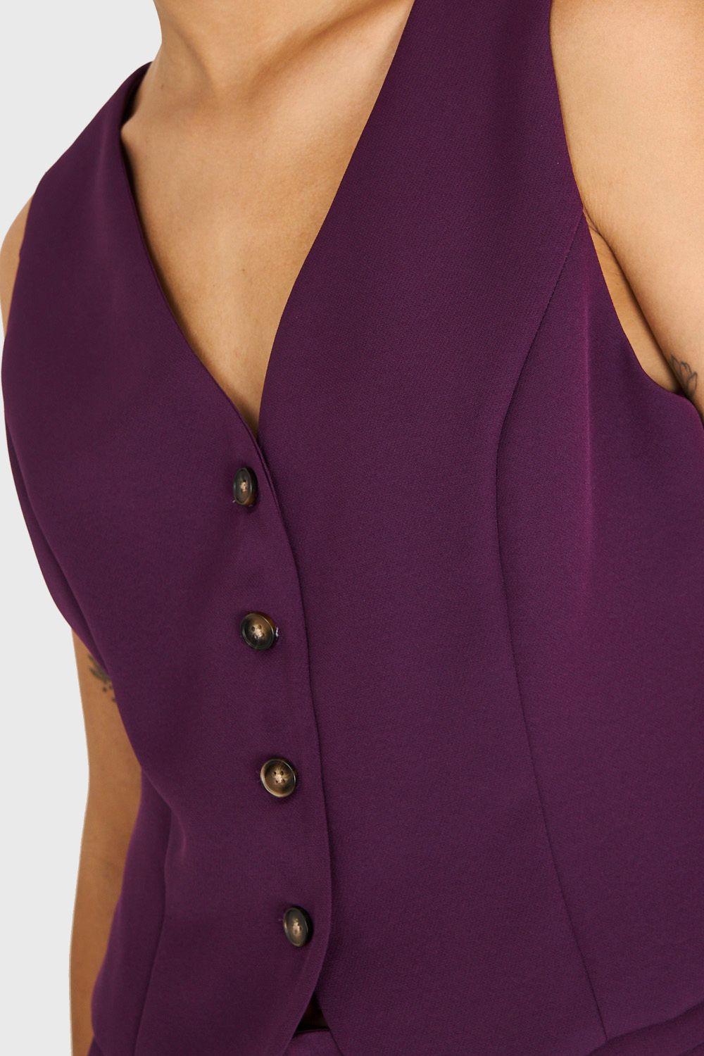 Gilet 4 Botones Lila Nicopoly-5