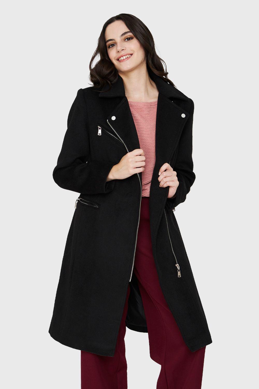 Abrigo Cierre Lateral Negro Nicopoly-4