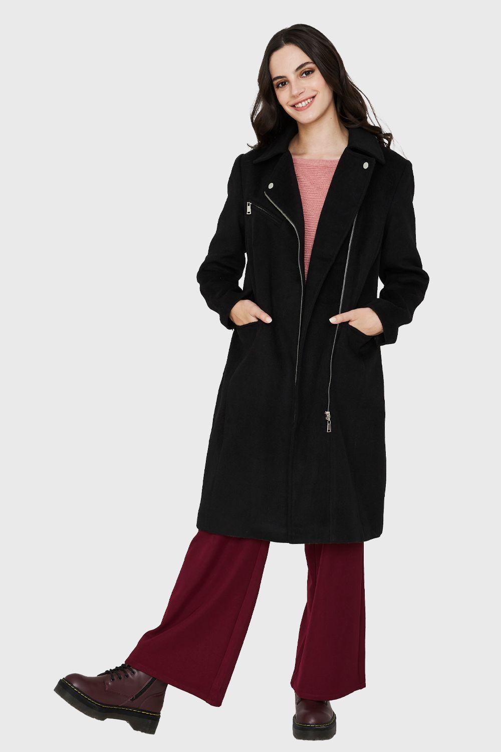 Abrigo Cierre Lateral Negro Nicopoly-1