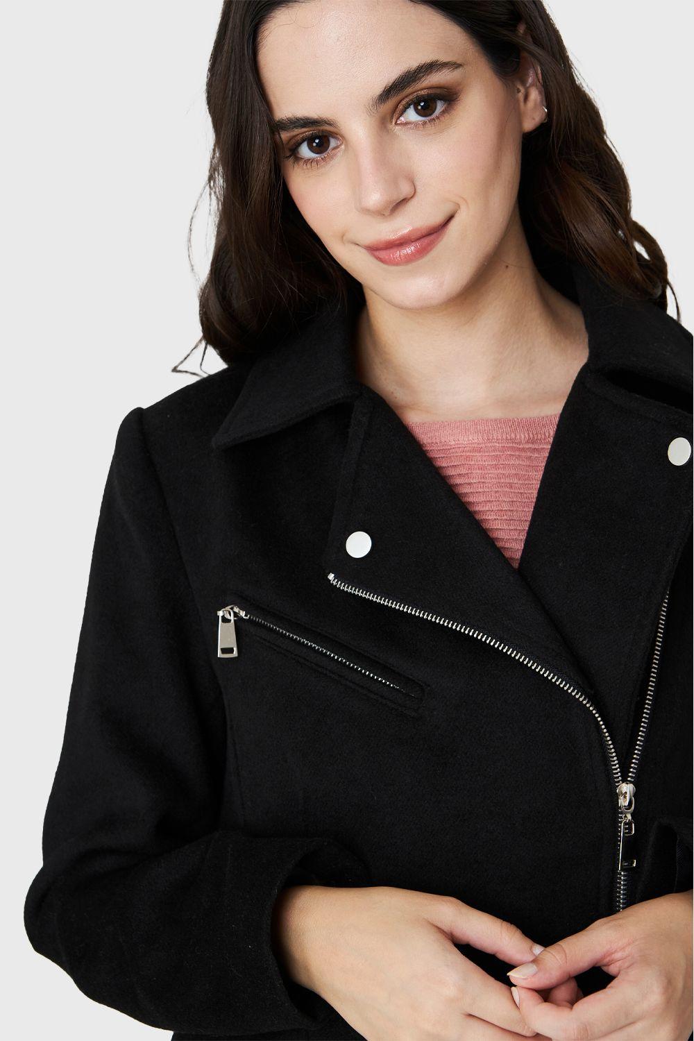 Abrigo Cierre Lateral Negro Nicopoly-5