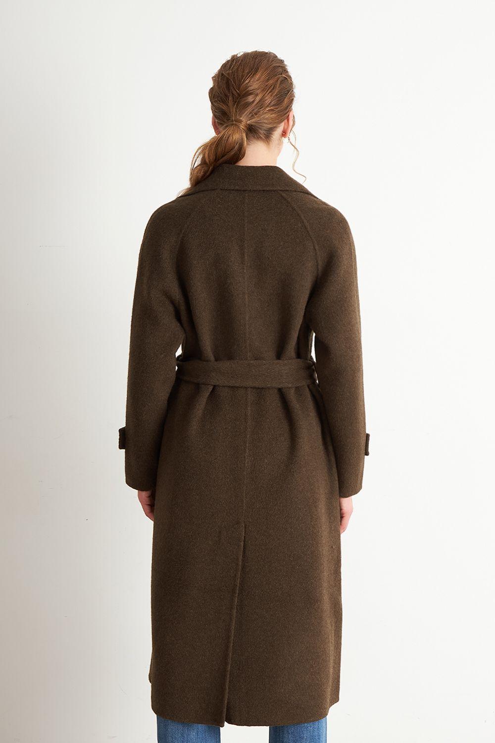 Abrigo con Solapa y Cinturón Café Nicopoly-3
