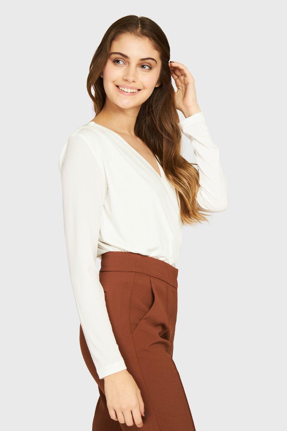 Body Escote Cruzado Blanco Nicopoly-2