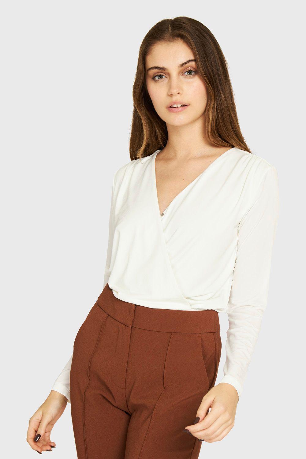 Body Escote Cruzado Blanco Nicopoly-0