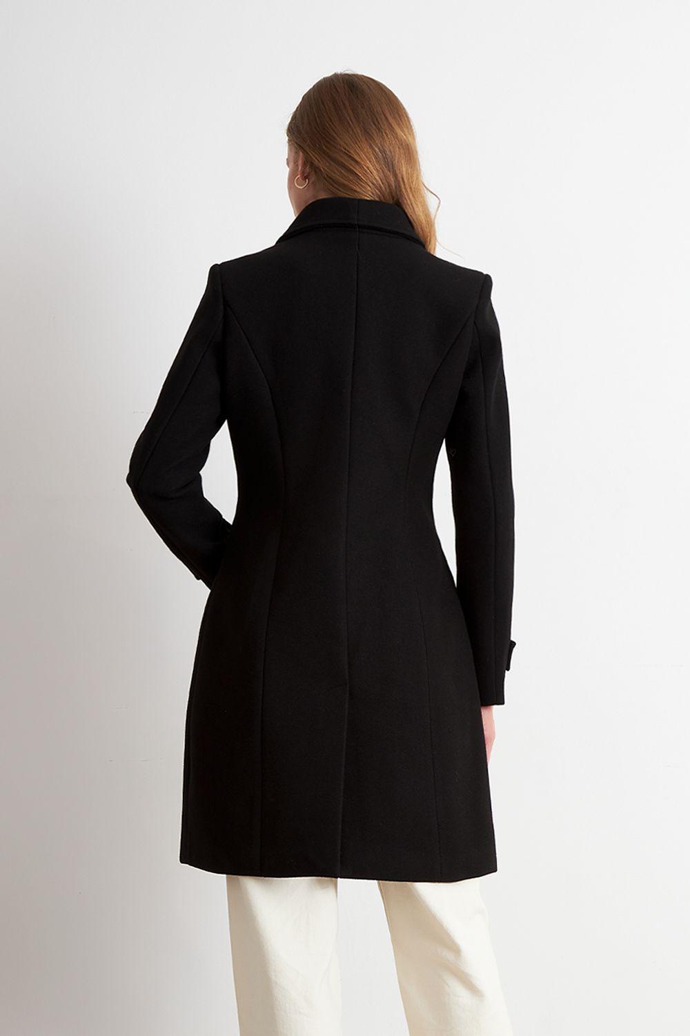 Abrigo Solapa Redonda NegroNicopoly-3