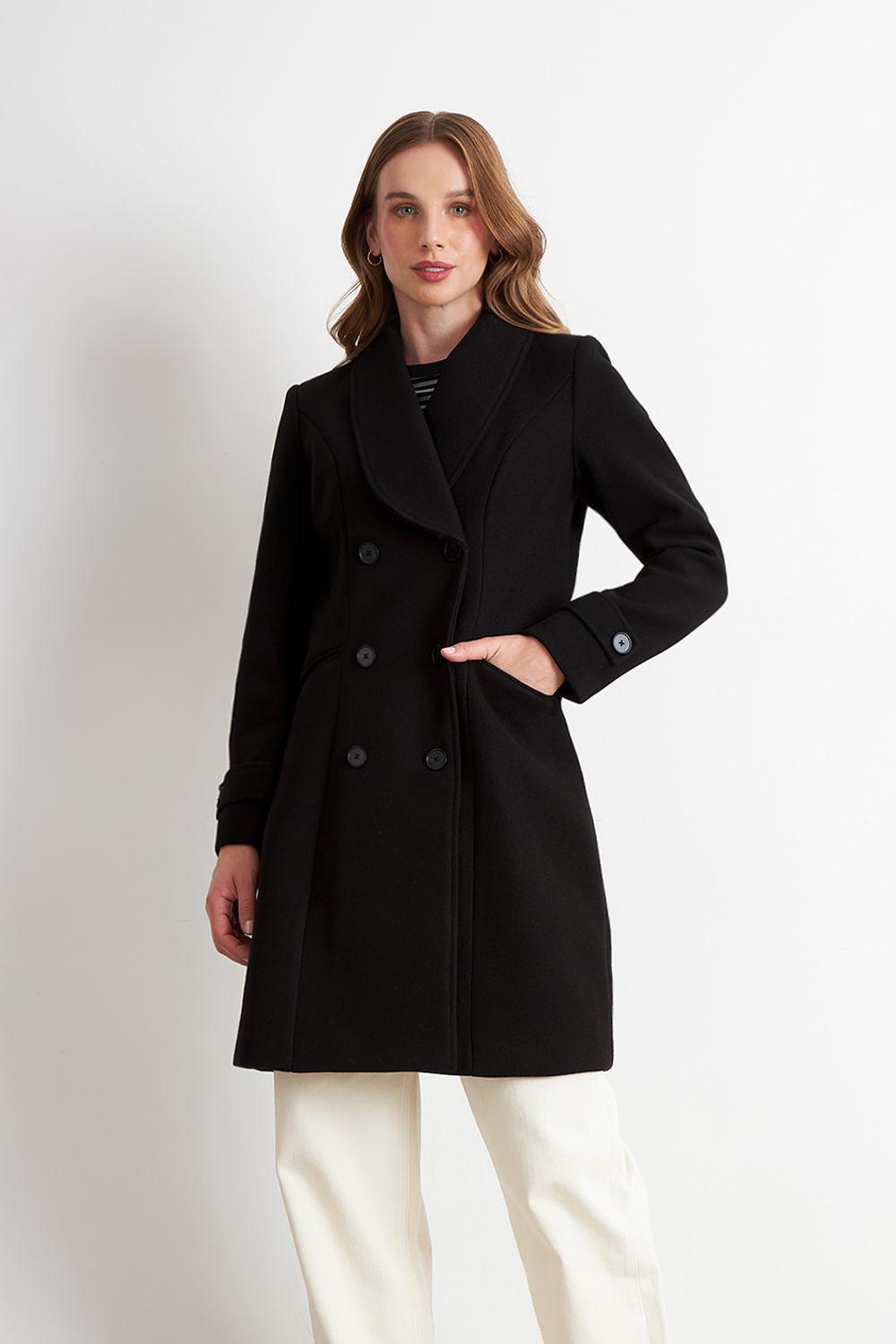 Abrigo Solapa Redonda NegroNicopoly-4