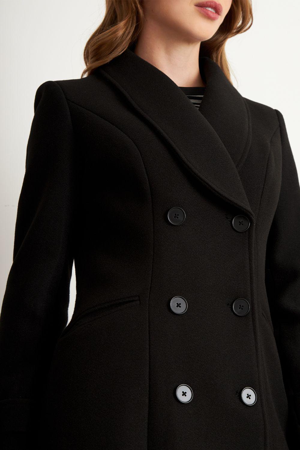 Abrigo Solapa Redonda NegroNicopoly-5