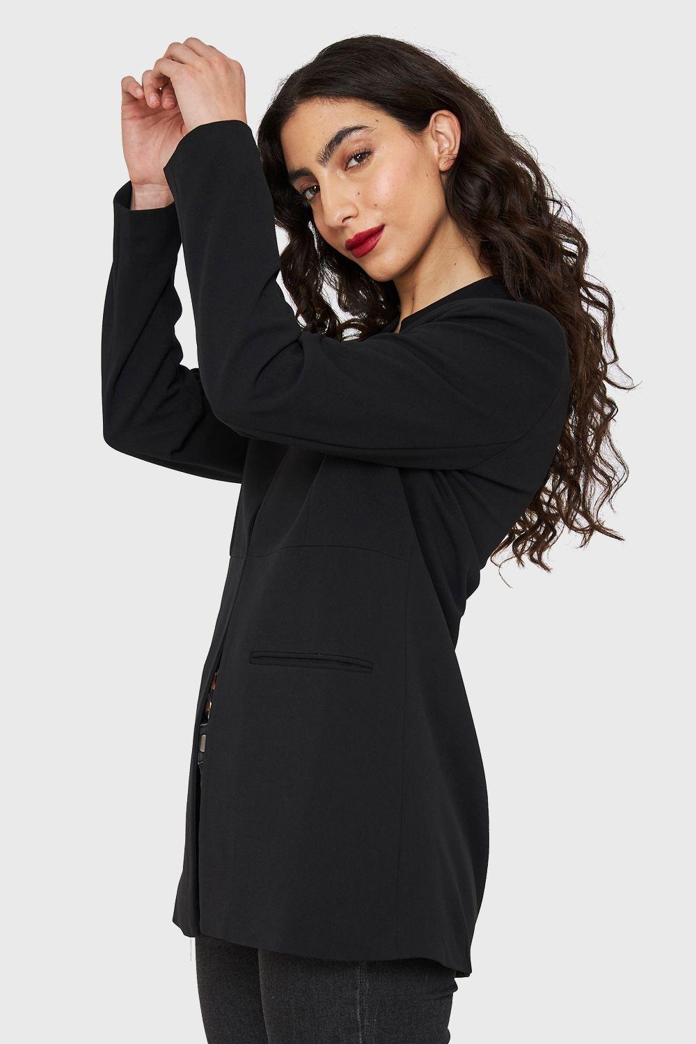 Blazer Largo Negro Nicopoly-2