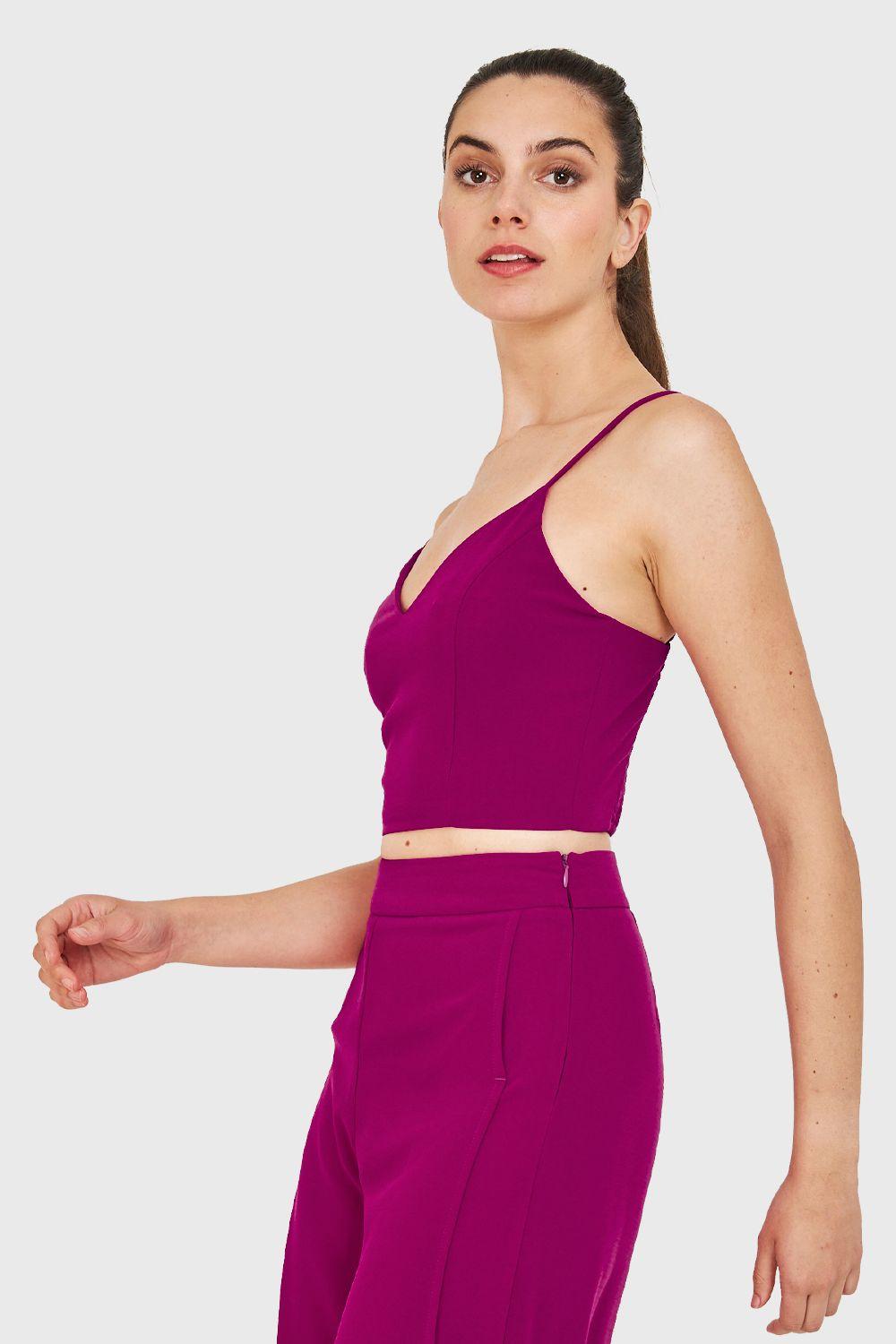 Crop Top Magenta Nicopoly-2