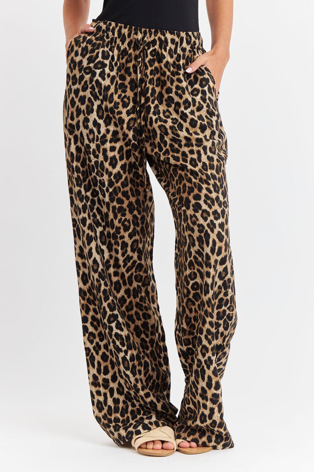 Pantalón Leopardo Café Nicopoly-0