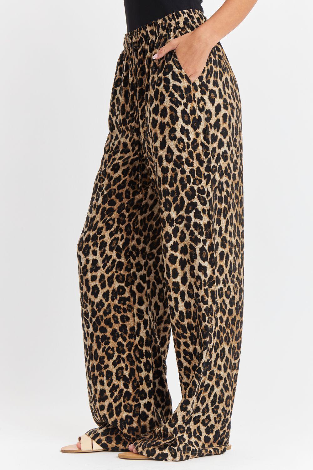 Pantalón Leopardo Café Nicopoly-2
