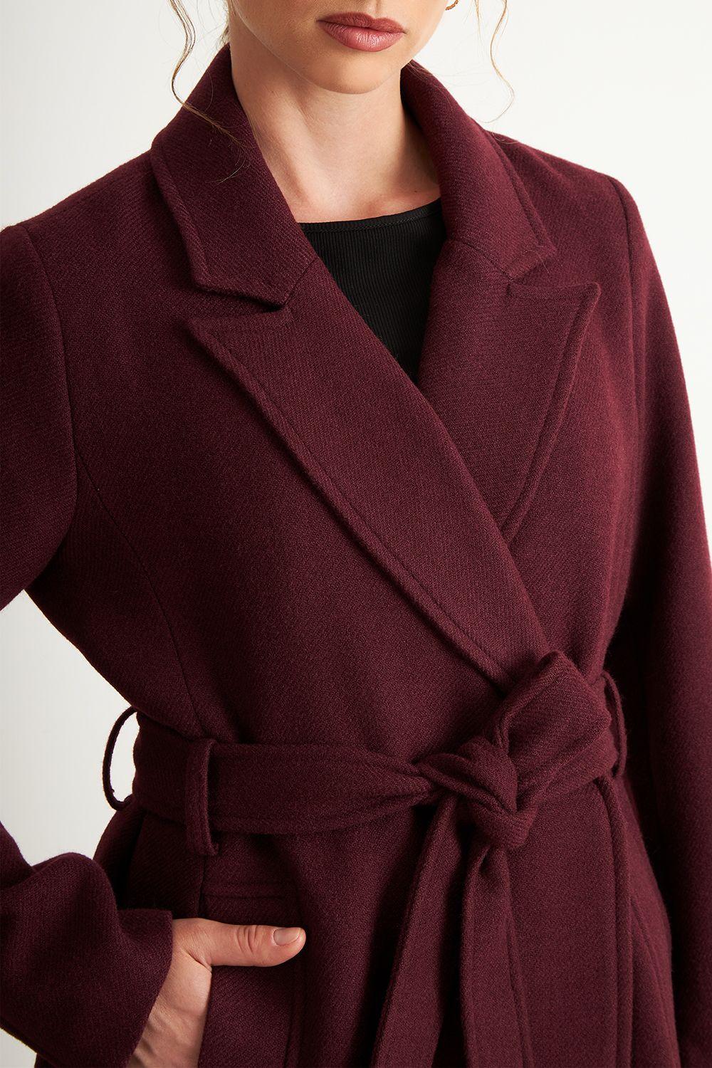 Abrigo Cinturón y Solapa Burdeo Nicopoly-5