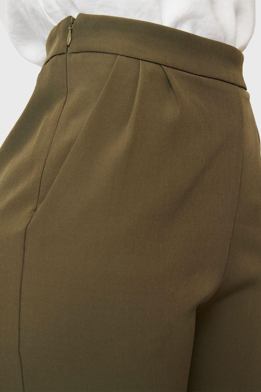 Pantalón Básico Tiro Alto Oliva Nicopoly-5