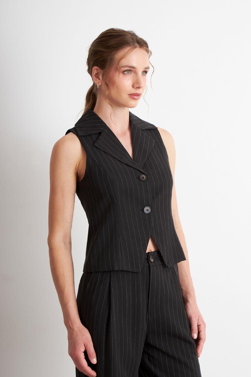 Gilet Negro Rayas Diplomáticas Nicopoly-2