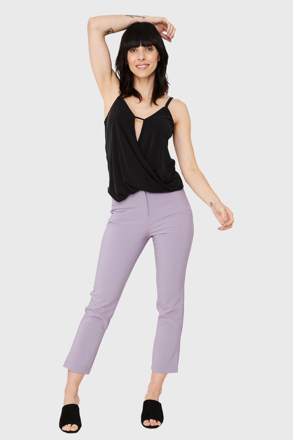 Polera Escote Cruzado Negro Nicopoly-1