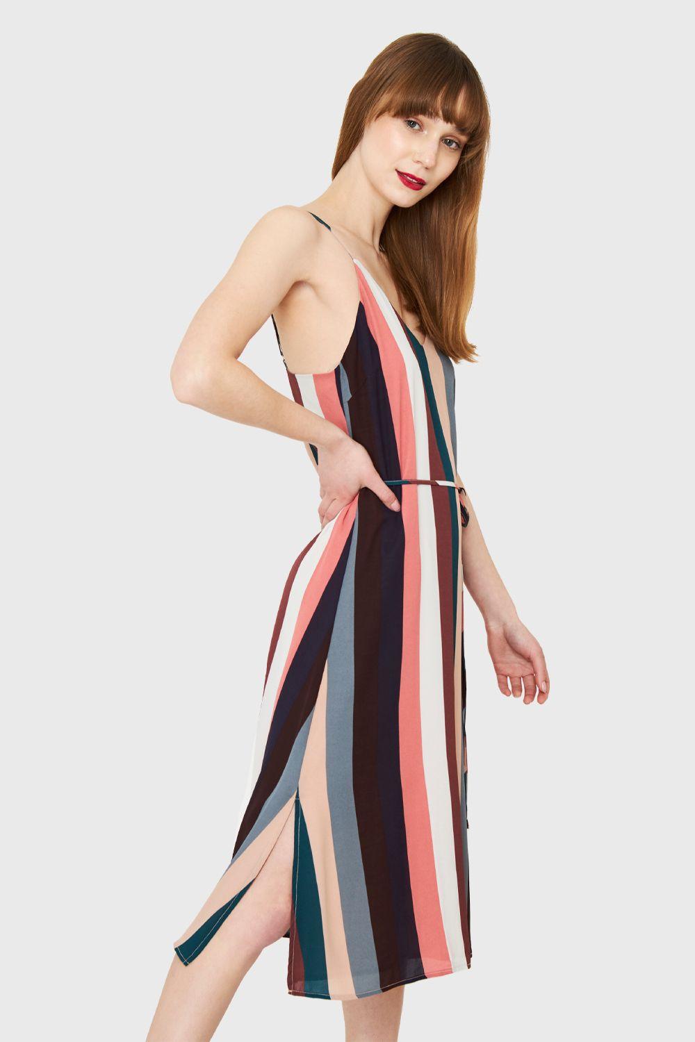 Vestido Rayas Pabilo Multicolor Nicopoly-2