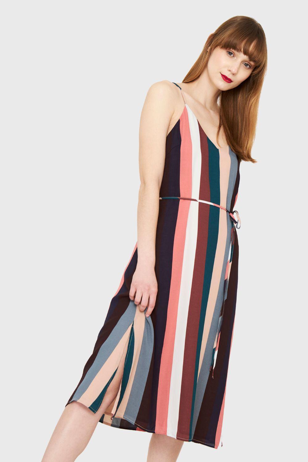 Vestido Rayas Pabilo Multicolor Nicopoly-4