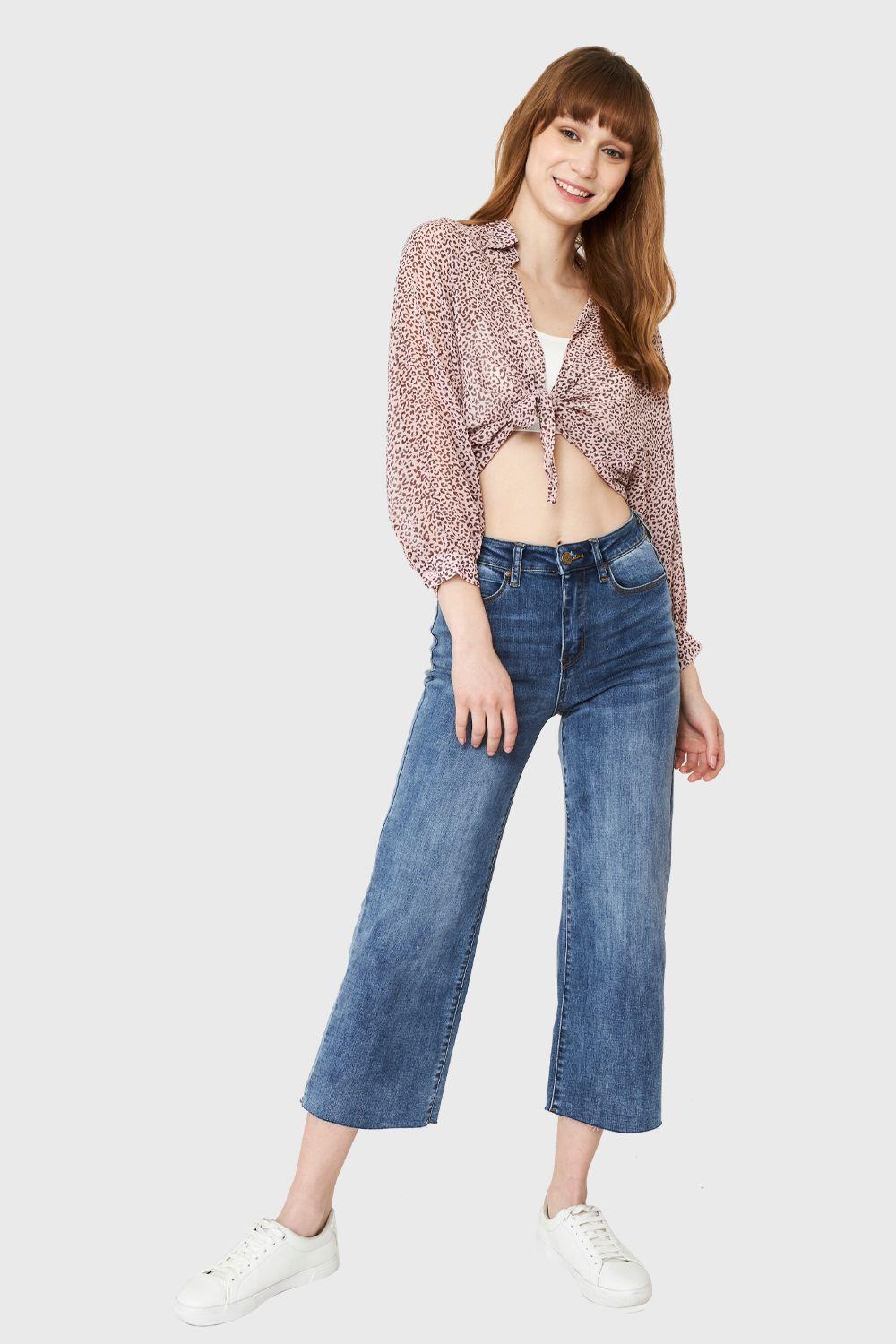 Blusa Nudo Animal Print Rosa Nicopoly-1