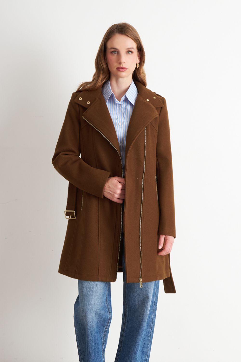 Abrigo Cierre Lateral Café Nicopoly-4