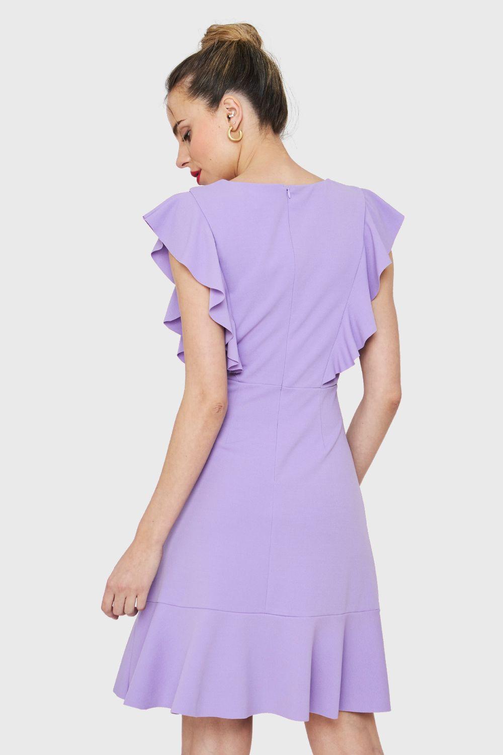 Vestido Volantes Lila Nicopoly-3