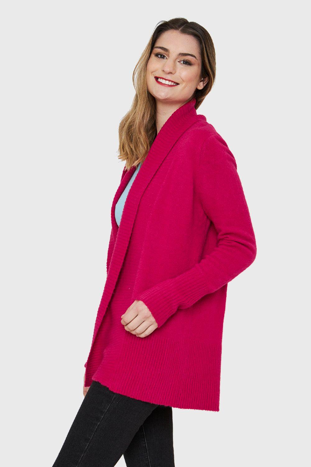 Cárdigan Básico Fucsia Nicopoly-2