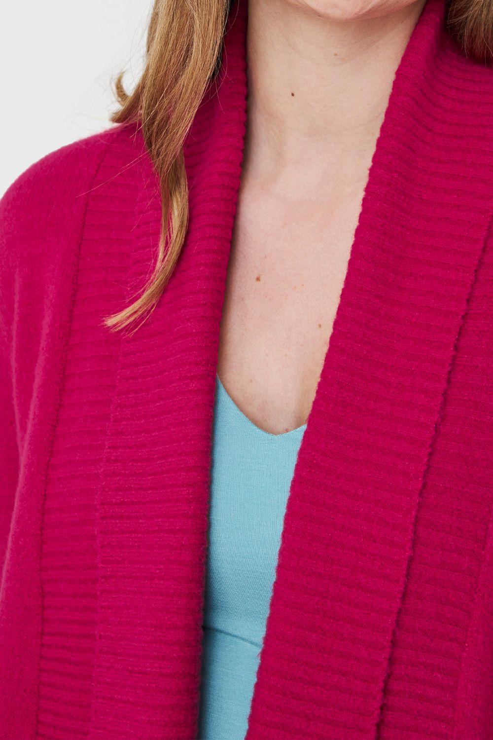 Cárdigan Básico Fucsia Nicopoly-5