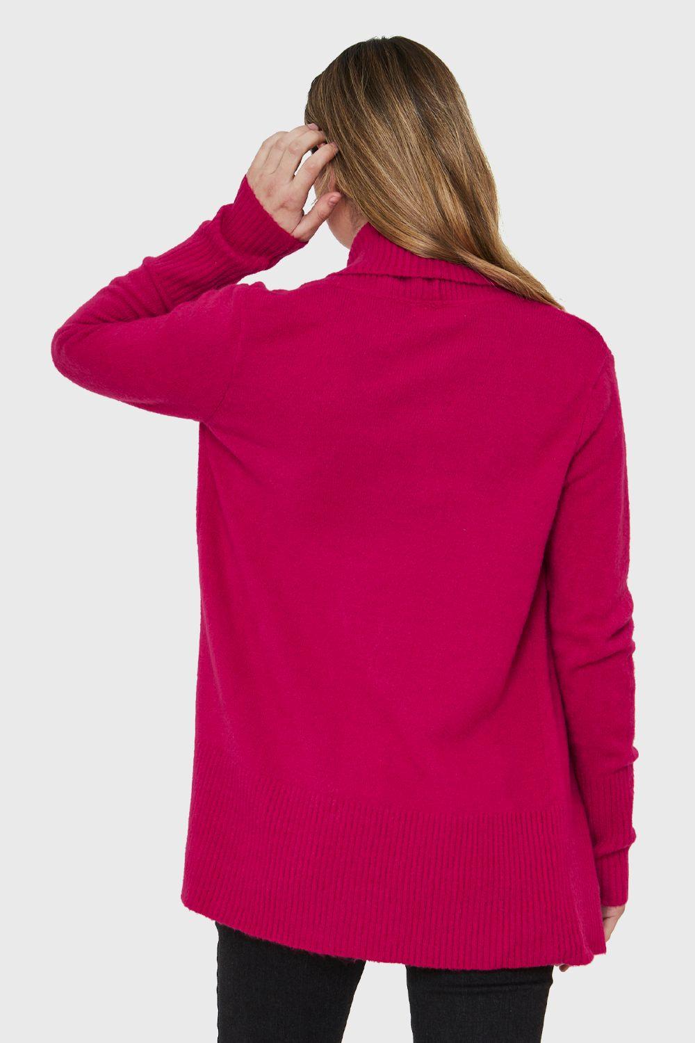 Cárdigan Básico Fucsia Nicopoly-3