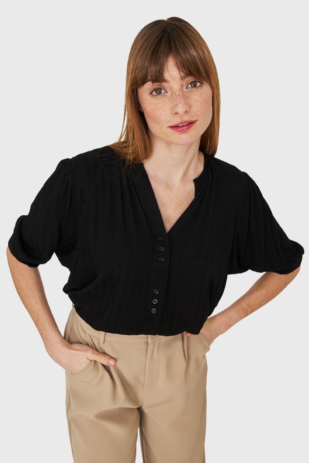 Blusa Holgada Negro Nicopoly-0