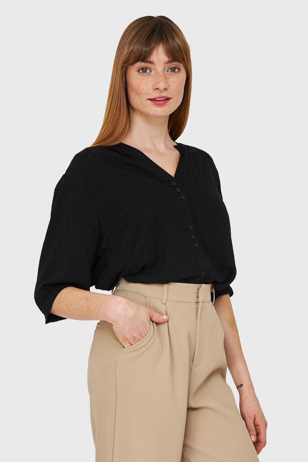 Blusa Holgada Negro Nicopoly-2