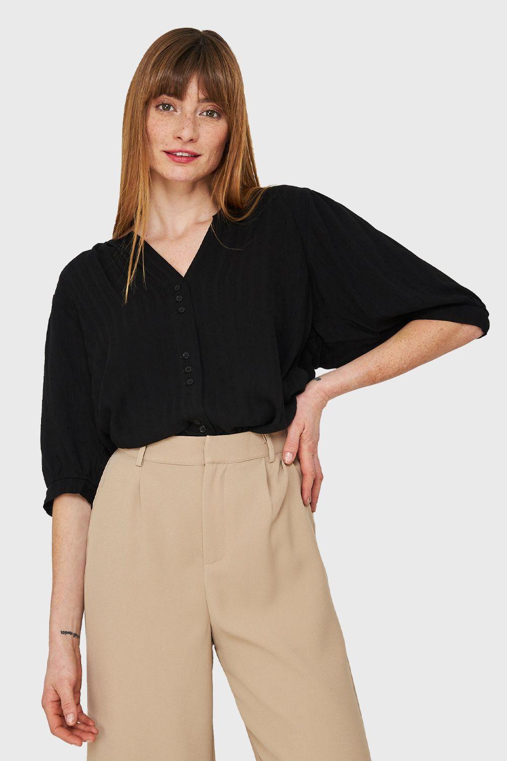Blusa Holgada Negro Nicopoly-4