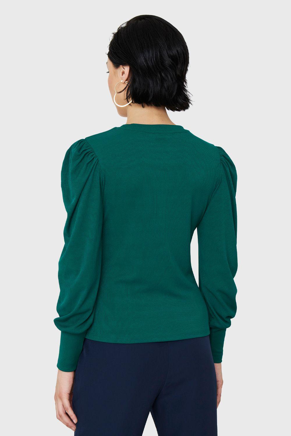 Polera Acanalada Princesa Verde Nicopoly-3