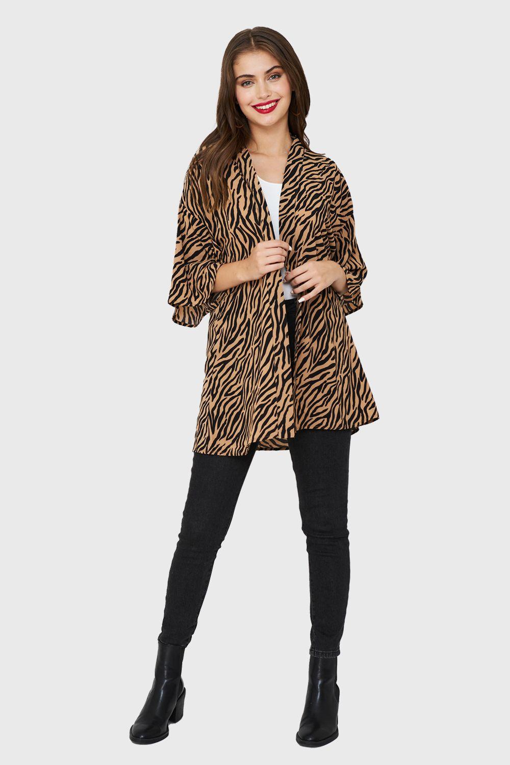 Kimono Animal Print Cebra Café Nicopoly-1