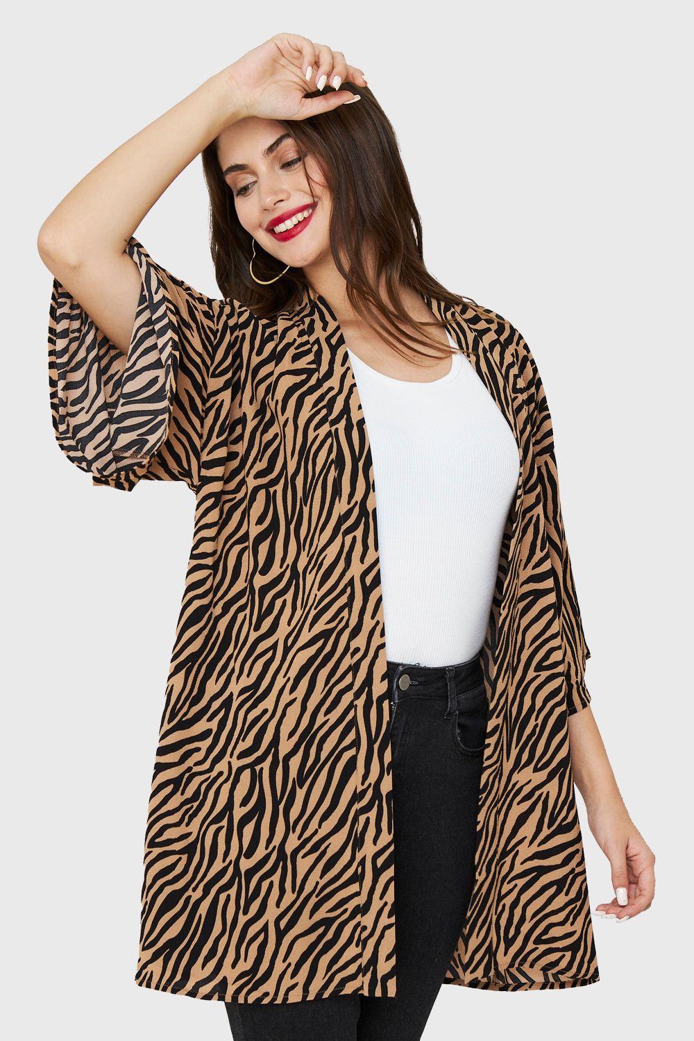 Kimono Animal Print Cebra Café Nicopoly-4